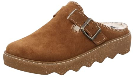 Rohde Damen, Frauen, Hausschuhe,warm gefüttert,verbandschuhe,therapieschuhe,Klett-Hausschuhe,Cuoio,41 EU / 7.5 UK