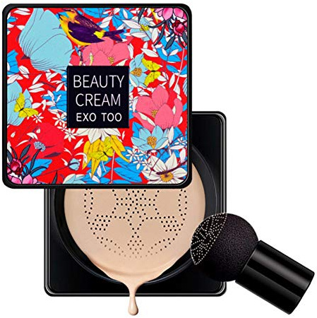 Cc Cream Foundation Mushroom Head Air Cushion BB Cream, Concealer Lasting Nude Makeup Moisturizing Brightening Pigment CC Liquid Foundation, Skin Tone Makeup Base BB Cream