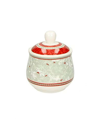 Brandani 52376 - Azucarero connubio de porcelana, 9,5 x 11 cm, capacidad de 350 g