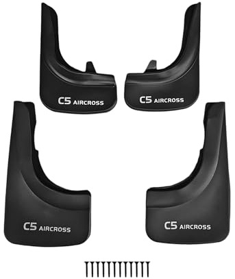 apline Compatibile con Citroen C5 Aircross 2018-2025 Parafanghi Anteriori e Posteriori Set del Veicolo 4 Pezzi Nero