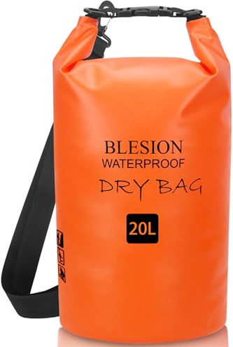 BLESION Dry Bag 5L/10L/15L/20L/30L wasserdichte Tasche Verstellbarer Schultergurt, Wasserdichter Rucksack für Kajakfahren, Angeln, Schwimmen, Wandern Reisen