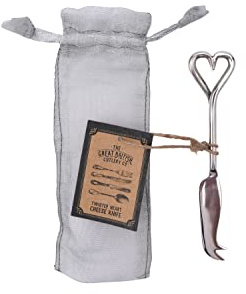 CGB Giftware Soft Cheese Knife with Heart Handle | Kitchen Accessory | with Silver Organza Gift Bag | Gift for Home | Loft GB06260