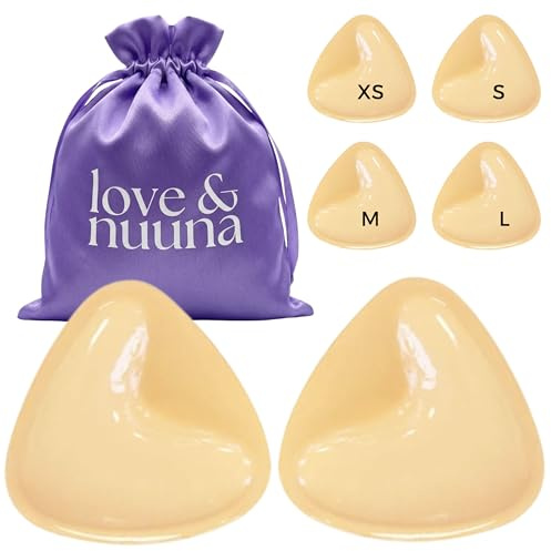 love & nuuna dubbelsidig klibbig push-up BH-inlägg återanvändbar självhäftande ultra boost boombra vadderad insats, NAKEN, AA/A
