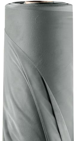 Filumi Stoff Meterware 1m, Breite 3m, Grau, Samtstoff, Stoffe zum Nähen, Vorhangstoff, Polsterstoff, Möbelstoff, Stoff für Kissenbezüge, stoffhose Velto
