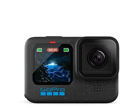 GoPro HERO12 Black - Waterproof Action Camera with 5.3K60 Ultra HD Video, 27MP Photos, HDR, 1/1.9 Image Sensor, Live Streaming, Webcam, Stabilization