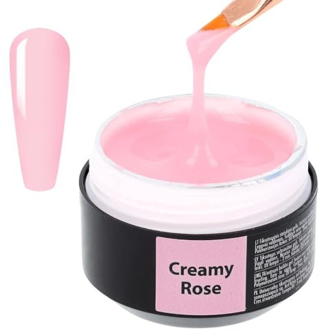 SINCERO SALON Aufbaugel für Gelnägel Color - Creamy Rose - TPO-frei - 2in1 Builder Gel für Nägel - UV Gel Nägel für Nagelverlängerung Verstärkung - Perfekt für Nägel Selber Machen - 15ml