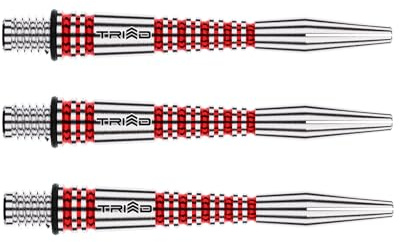 WINMAU Triad RX Dartskaft i aluminium - 1 Set per förpackning (3 pilar Skaft totalt) - Professionella darttillbehör - Röda korta skaft