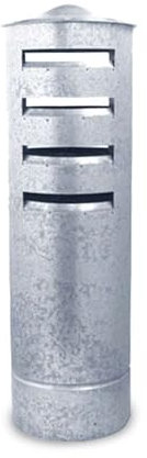 CAEXVEN Sombrerete Tubular en Acero Galvanizado - Serie Lisa y Helicoidal - 120 mm