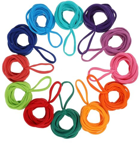 Warmhm Elastic Potholder Loom Refills DIY Arts and Crafts Supplies Weaving Loom Kit for Girls Braided Elastic Loops Pot Holder Refill for Creative Craft Projects