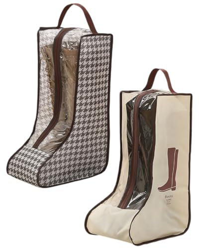 FDCGAS 2pcs Stiefel Aufbewahrungstasche mit Griff,Tragbare Stiefeltasche mit Griff Staubdicht und Wasserdicht Stiefel Garage Reise-Schuhtasche Shoes Bag für Zuhause, Reisen,Schule