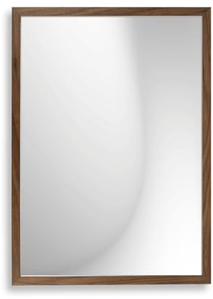 Infantasie Claudia Ganzkörperspiegel mit Rahmen 60x140 cm, Nussbaum | Echtglas, MDF-Profilleiste 30 mm foliert, HDF-Rückwand, Aufhängung horizontal/vertikal, handgefertigt, für Flur & Garderobe