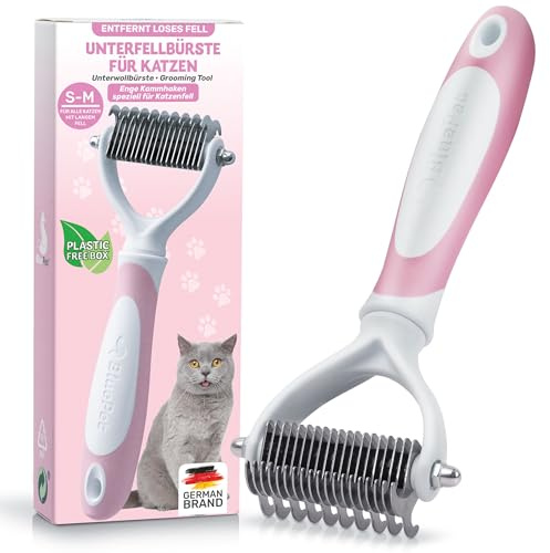 BluePet Peine para Gatos, Cepillo Gato Pelo Largo, Quita Nudos y Subpelo