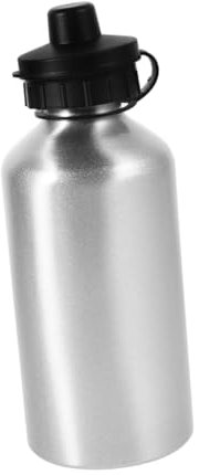 TOYANDONA Gourde de Sport pour Garçon et Filles et Adultes en Aluminium 500ml, Argenté, Étanche et Isotherme, Design Diy, pour Vélo et Pique-niques