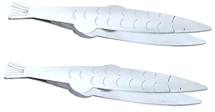 VALICLUD Fishbone Tweezers Sturdy Silver Food Clips 2pcs Stainless Steel Multifunctional Kitchen Tool for Removing Fish Bones and Poultry Hair for Precise Cooking