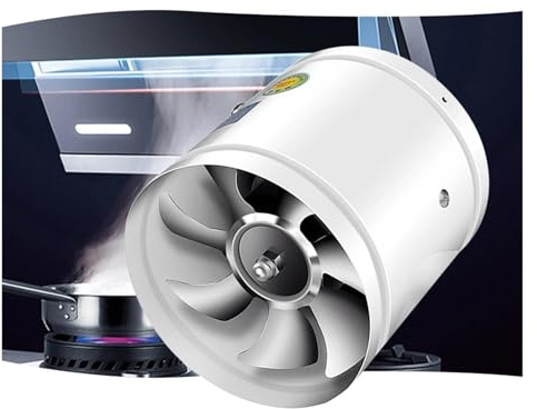 BINGNU Duct Fan, 4/6/7/8 Inch Air Ventilator Metal Pipe Exhaust Fan Inline Duct Fan Low Noise For Restaurants Kitchens Supermarkets And More for Basements, Bathrooms(7inches)