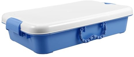 WEKAMOS Handheld Sand Tray with Lid Multi Purpose Organizer Box Large Capacity Sturdy Plastic Storage Case for Sensory Play Classroom and Sand Play
