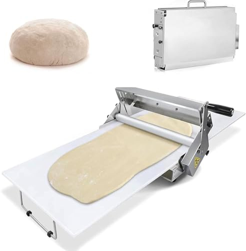 Dough Sheeter Machine - Manual Croissant Pastry Roller for Bakery, Pizza Dough & Puff Pastry, RS101