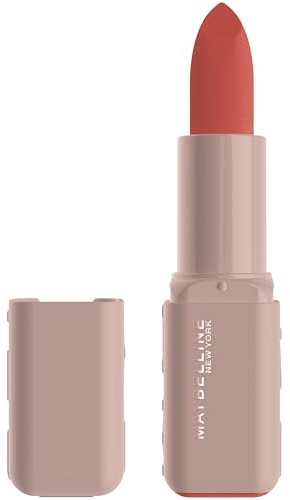 Maybelline New York Serum Bullet Lipstick, 8Hours Plumping Moisture, Oil Blend & Hyaluronic Acid, Matte Formula, Moisturizing, Vibrant Color Lasts all Day, Shade: Maybe It's..,002