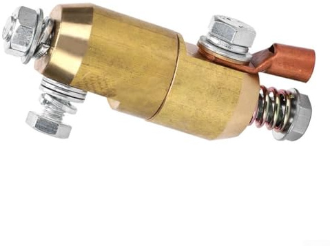 Morsetto di saldatura Strumento di messa a terra girevole a 360° in ottone per apparecchiature di saldatura Nessun avvolgimento del filo richiesto Mandrino e testa in rame resistenti