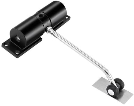 QXSJEDYCH Chiudiporta Idraulico Invisibile Tampone domestico Tampone a molla Ritorno semplice Dispositivo di chiusura nascosto Apriporta con chiusura silenziosa automatica(Schwarz)