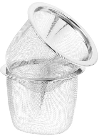 Filtre de Remplacement pour Pot 2pcs en Acier Inoxydable Argenté | Filtre The pour Tasse, Panier à Thé Infuseur pour Thé en Vrac, Usage Maison et Bureau