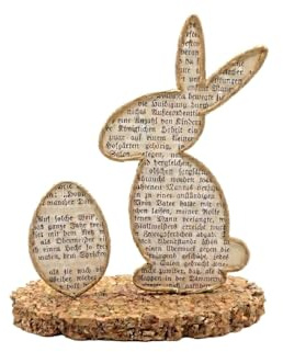 Buchfaltkunst Seidl Verschiedene Drahtfiguren Osterhase/Hase, als Geschenk oder Dekoration zu Ostern, ca. 9-12 cm