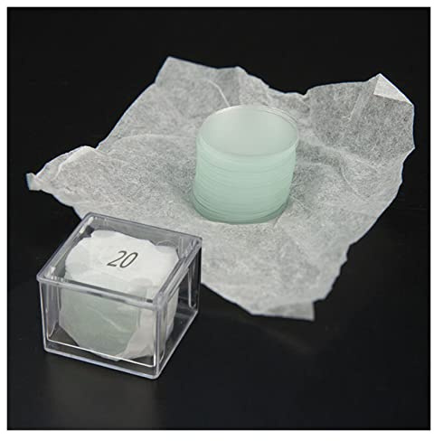 ZTBH Mikroskop-Zubehör-Kit Durchmesser 20 mm kreisförmige Abdeckschieber, Whber Runde Coverslip 100. STCK/Kasten, Glasplatte deckt aus Mikroskopische Objektträger (Color : 1pc)