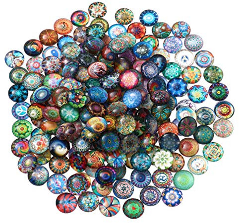 FOMIYES 100stücke Glas Mosaiksteine Runde Glasmosaikfliesen Kleine Minifliesen Zum Basteln Glasfliesen Für Dekorative Projekte Schmuckherstellungszubehör Aus Glas Perlen Für Kreative
