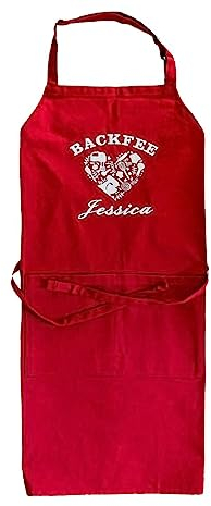 Baumwollschürze, Grillschürze, Kochschürze, Backschürze, personalisiert mit Motiv und Namen, das praktische individuelle Geschenk