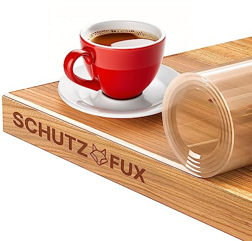 SCHUTZ-FUX Tovaglia Trasparente con Bordo Inclinato, Lavabile, Varie Misure, Prodotto in Germania (95 x 170)