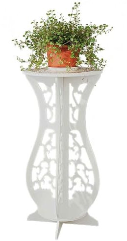 Blumenständer Weiss Wohnzimmer Pflanzenständer Indoor Outdoor 52cm Hoher Holz Pflanzenregal Strapazierfähiger Blumenregal Für Eckgarten, Terrasse, Rasen, Balkon, Büro (Size : 36.2cmx21.7cm)