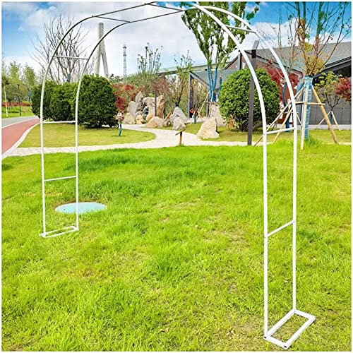 Rosenbogen, Garten-Torbogen Aus Metall, Pergola Rankhilfe Verzinkt Rost, Laubengang Rankgestell Mit Sockel Für Verschiedene Kletterpflanzen, Einfache Montage, 6 Größen,120x220x40CM
