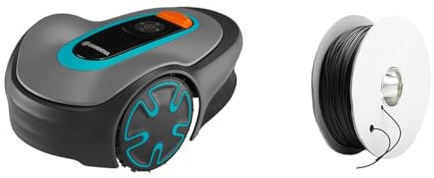 Gardena Mähroboter SILENO minimo 350 m² exklusiv für Amazon & Begrenzungskabel (150 m): Begrenzungsdraht für Gardena Mähroboter