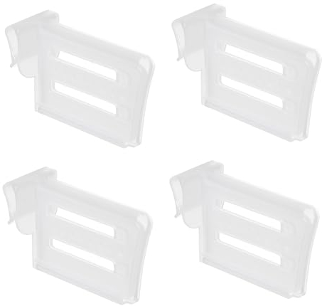 TOPINCN 4Pcs Refrigerator Dividers PP Extendable Fridge Separator Organizer Retractable Refrigerator Divider Clip Adjustable Plastic Organizer Tools (S)