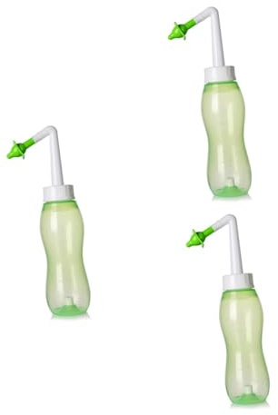VICASKY 3stücke Nasenreinigungsflasche Nasenspülung Für Erwachsene Junge Mädchen Ergonomisches Design Für Effektive Nasenpflege Bei Erkältung Schleim Farbe Grün