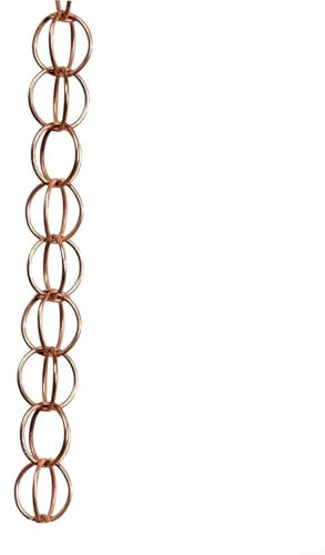 zeroupshop Regenwasserkette aus Metall, 1 m, für den Außenbereich, Vintage-Stil, Regenwasserumlenker (Ring)