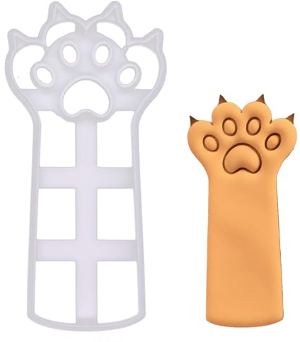 BAKERLOGY Emporte-pièce la Patte de Chat avec des Griffes - Conception détaillée d'emporte-pièces pour la pâtisserie et l'artisanat, adaptée au fondant, à la pâte, à l'argile