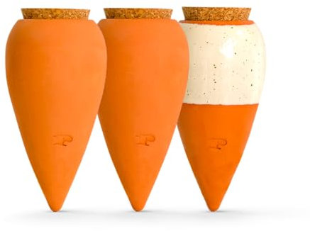 Pepin | 3X Mini Ollas Terracotta da Piantare | Coni Terracotta Per Irrigazione Piante |Irrigazione Automatica ed Ecologica per Piante Interne e Esterne | Globi Irrigazione Piante- 12cl