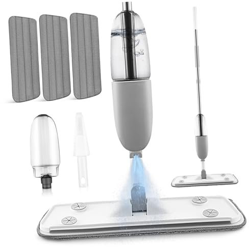 Beaupretty Trapeador Aerosol Fregona con Pulverizador para Pisos De Fregona Húmeda y Seca De Microfibra para Limpieza De Pisos Cerámicos con Almohadillas