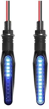 HLAQHL Luz Intermitente LED for Motocicleta, Scooter eléctrico, Motocicleta, 12 V, 48 V, 52 V, 60 V, Accesorios for Intermitentes(Blue)