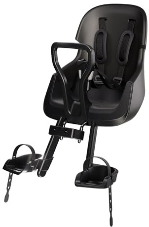BOBIKE 8010700001 - Siège vélo Avant Exclusive Evolve Mini pour Tube de Direction, pour Enfants de 9 Mois à 3 Ans jusqu'à 15 kg en Couleur Noir Urbain