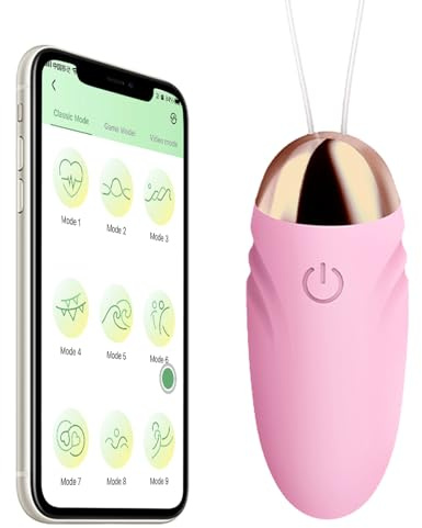 LZMYZ Ei G-Punkt-Stimulation Vibrationseier mit 9 Vibrationsmodi Bluetooth APP-Steuerung Vibro Anal-Stimulator für die Frau Sex Toyset für Woman Sexspielzeug für Damen Vibration für Paare Frauen(Rosa)