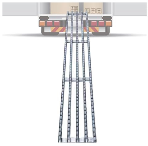 Rodillos transportadores resistentes para almacenes, empalmables y fáciles de descargar cajas y bebidas, color plateado, 30 cm (ancho) x 120 cm (largo)