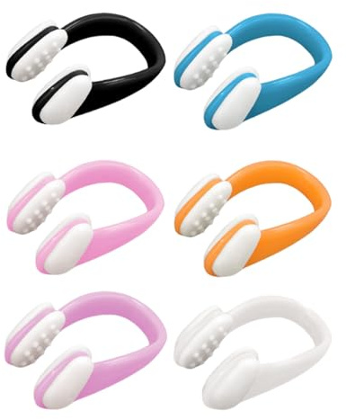 Pinza Nasale Da Nuoto 6 Pezzi Morsetto In Silicone Impermeabile All'Acqua | Protezione Nasale per Nuoto per Adulti e Bambini Principianti Allenamento Sport Acquatici