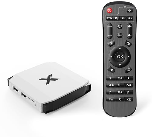 Android TV Box 4GB RAM 32GB ROM, Set Top TV Box Connexion HDMI 4k@60Hz, TV Box Android with Dual WIFI Suppot Bluetooth 5.0 Android Box