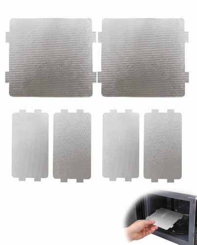 Placas de mica para microondas, 6 piezas, recortables, resistentes al calor | 4 pequeñas + 2 grandes, recortables, resistentes al calor y aislantes, para reparación de microondas y electrodomésticos