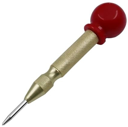 Puntatore automatico regolabile, Punzone centrale automatico a molla in acciaio cromato for la lavorazione dei metalli multicolore(Center Punch Gd Cap)