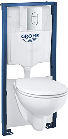Grohe SOLIDO Bau Keramik, WC - SOLIDO 4-in-1 mit Spülrandloses Bau Keramik WC, 3-6 L, 1,13 m, 39418000