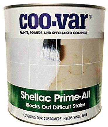 Coo-Var Shellac Prime-All Stain Blocker Sealer & Primer for Wood Plaster Cement with PSP touch-up brush (500ml)