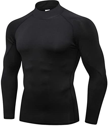 SANANG T-Shirt à Manches Longues pour Hommes avec Couche de Compression sous Vide à Séchage Rapide et Couche de Base 1058